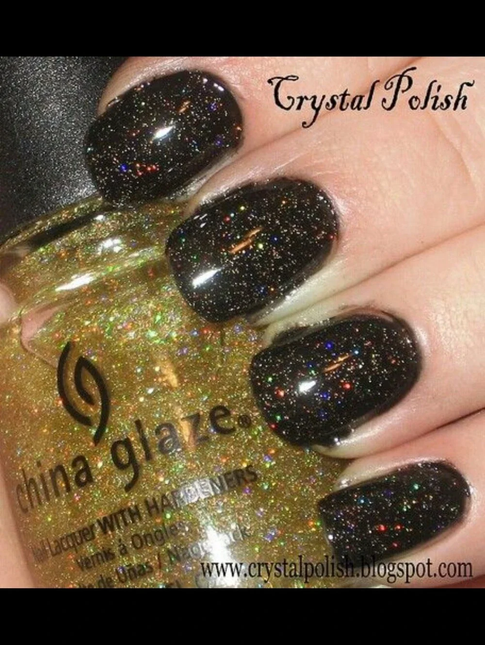 China Glaze 🌈✨ Golden Enchantment Holographic Top Coat Polish - DISCONTINUED - Picture 7 of 8